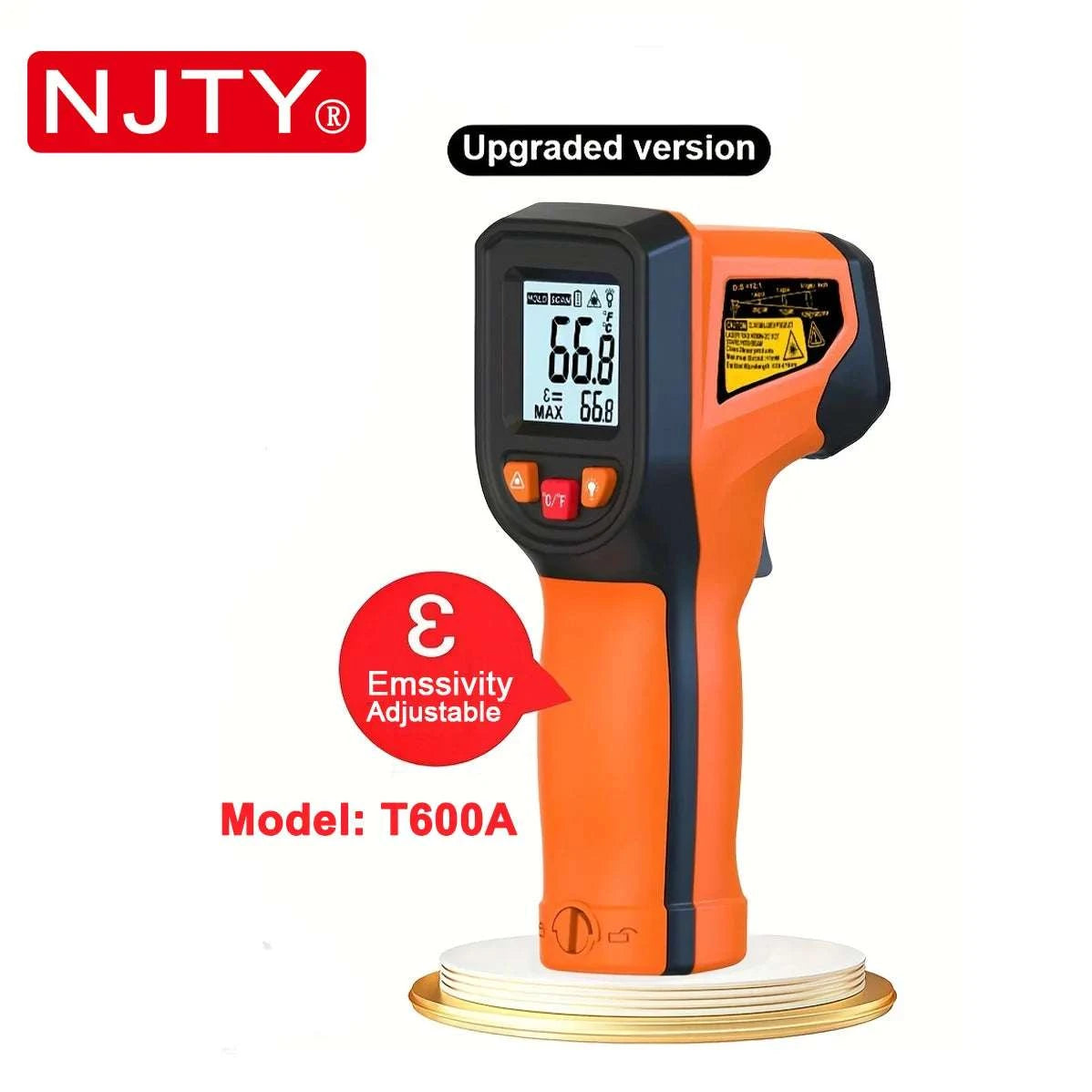 Infrared Laser Temperature Gun -50°C to 600°C Digital IR Thermometer-T600A