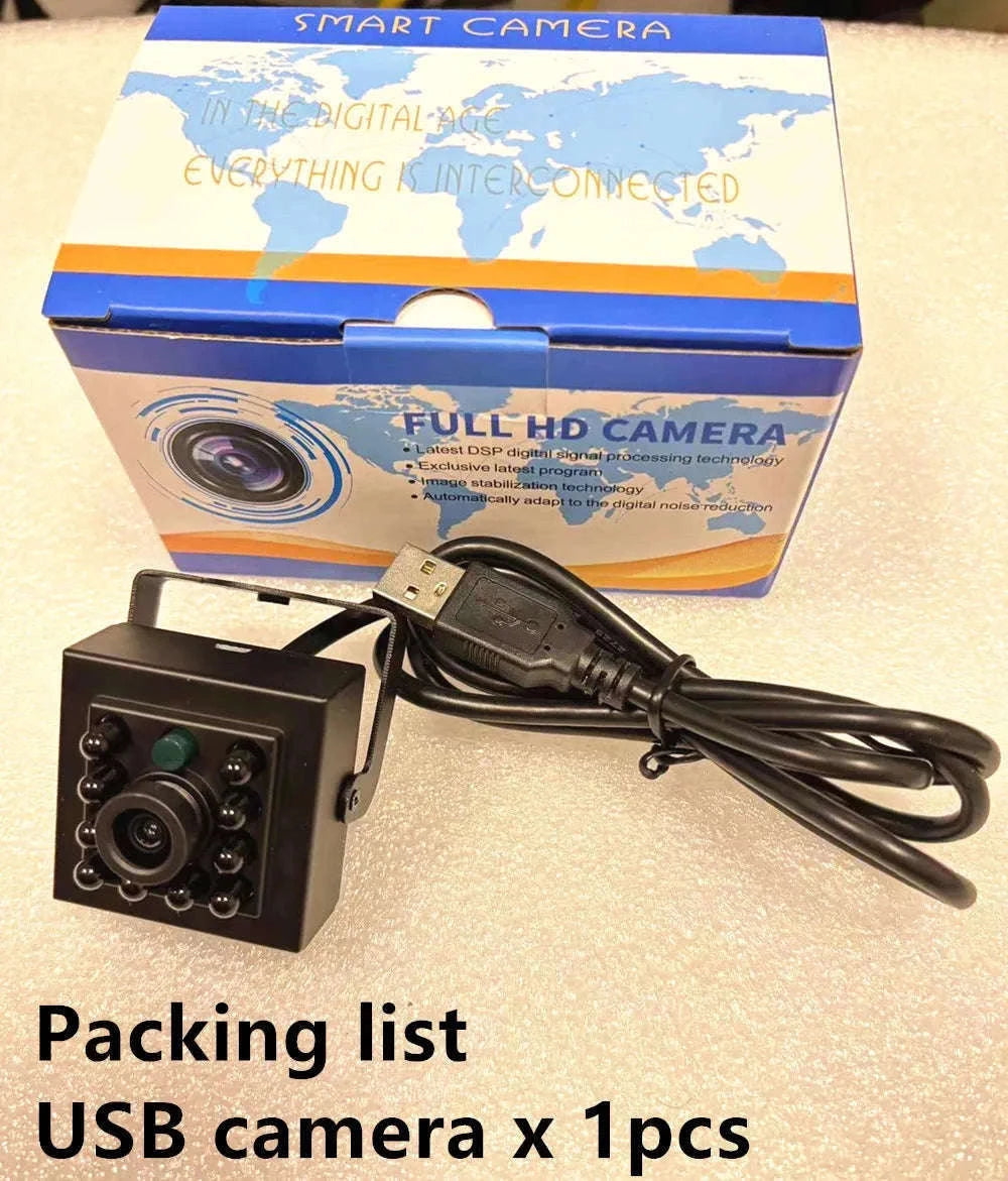 Infrared USB Camera with 1080P Night Vision Mini Metal Case-1944P 5MP / 3.6mm
