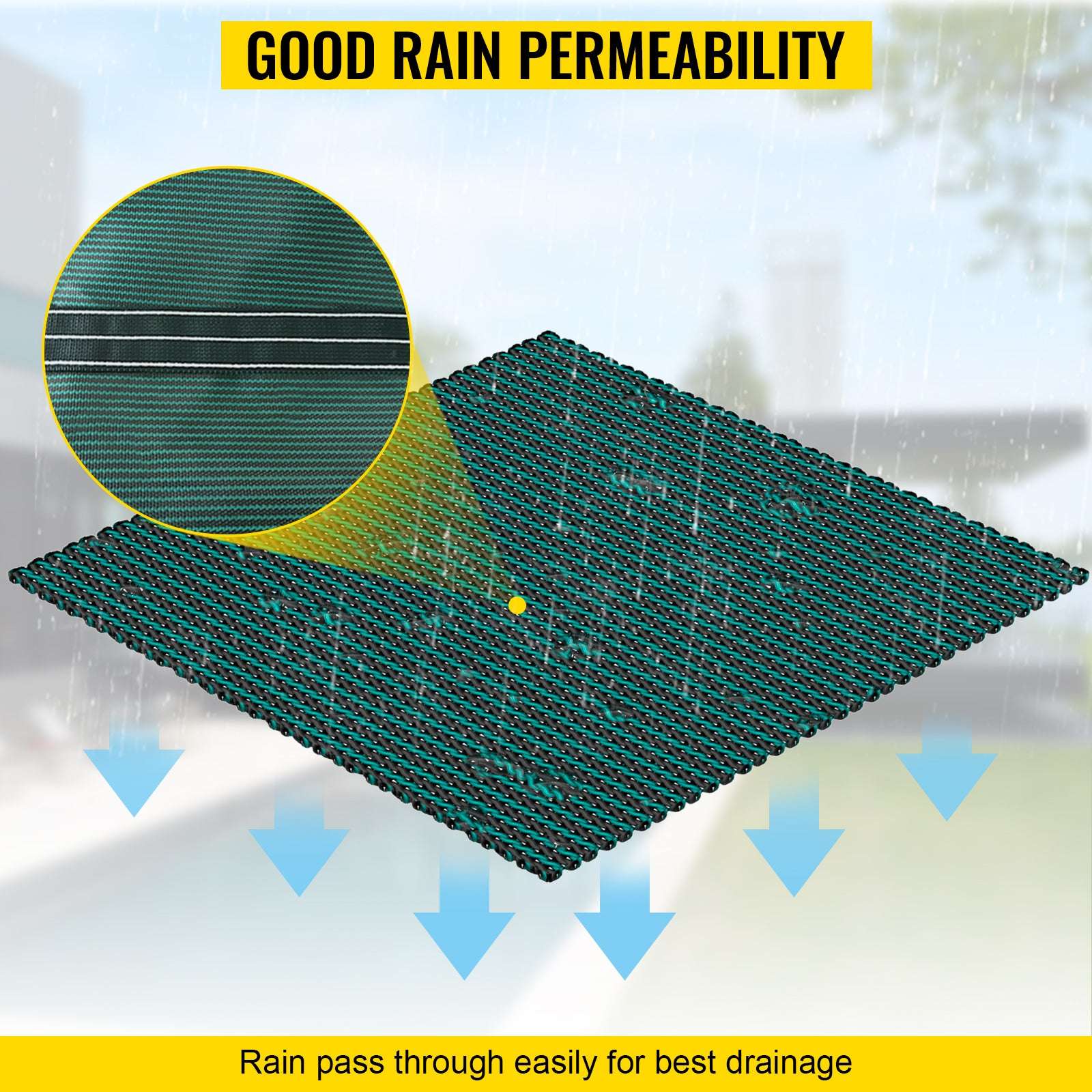 Inground Pool Safety Cover 16x28 ft Mesh Winter Protection-For 20x40ft Pool / france