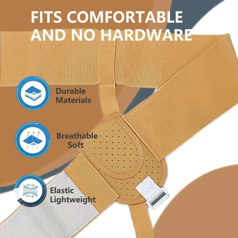 Inguinal Hernia Support Belt – Breathable Truss Strap for Daily Relief-GERMANY / khaki / ONE SIZE