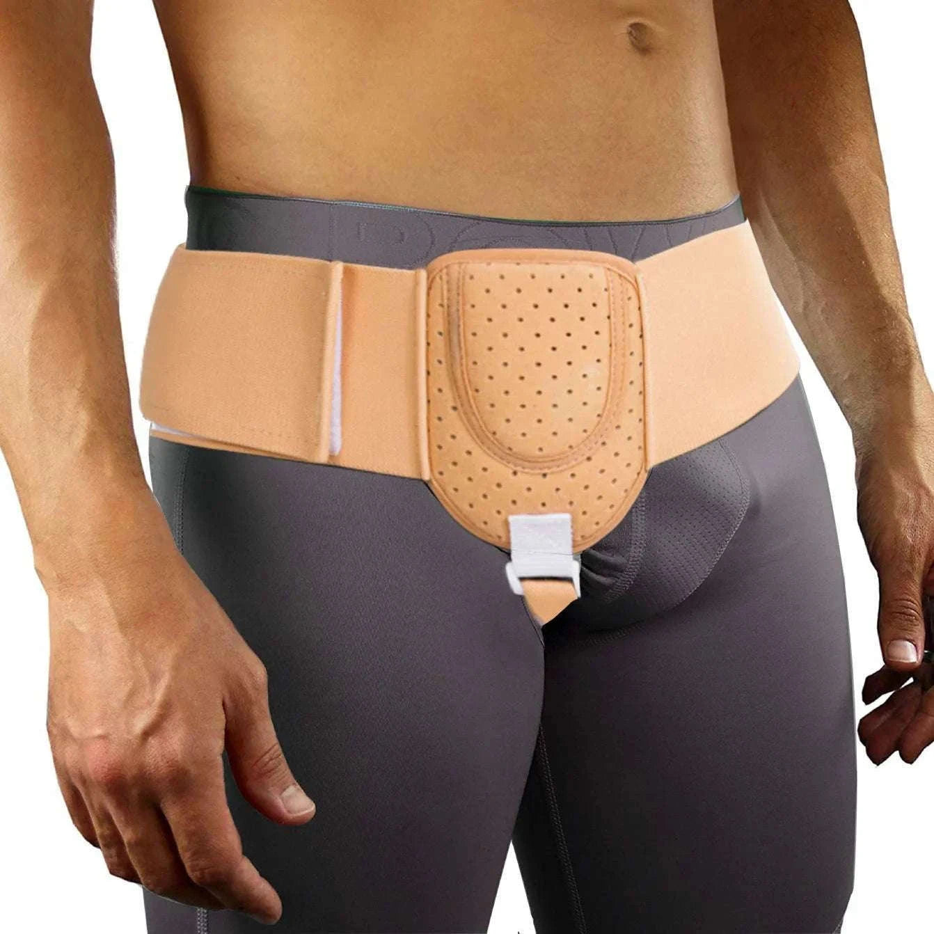 Inguinal Hernia Support Belt – Breathable Truss Strap for Daily Relief-GERMANY / khaki / ONE SIZE