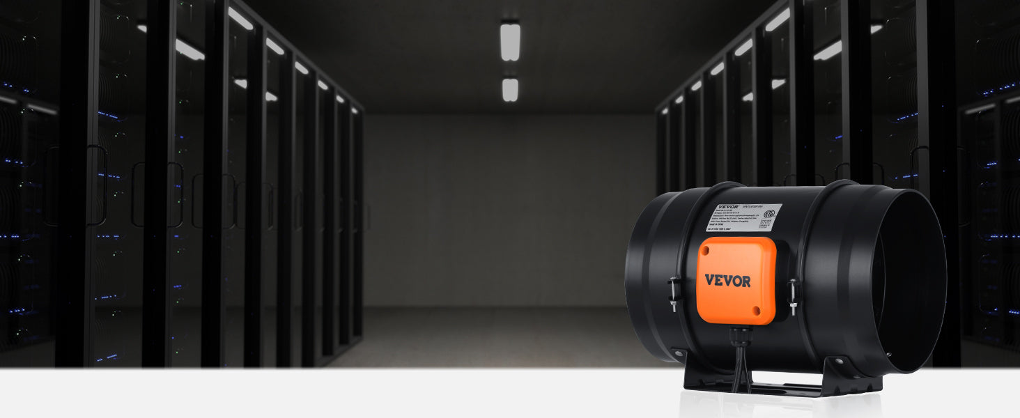 Inline ventilátor s regulátorem teploty a vlhkosti, tichý EC motor