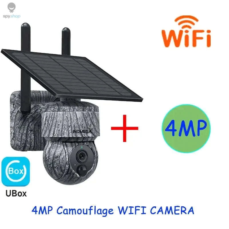 INQMEGA Solar PTZ Security Camera – 5MP Wireless, Night Vision, 4G/WiFi-5MP WIFI 128GB / Saudi Arabia