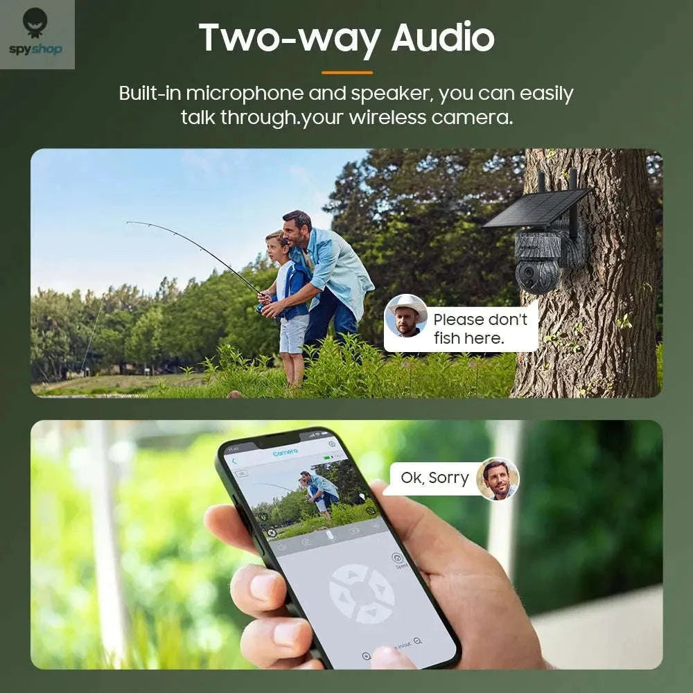 INQMEGA Solar PTZ Security Camera – 5MP Wireless, Night Vision, 4G/WiFi-5MP WIFI 128GB / Saudi Arabia