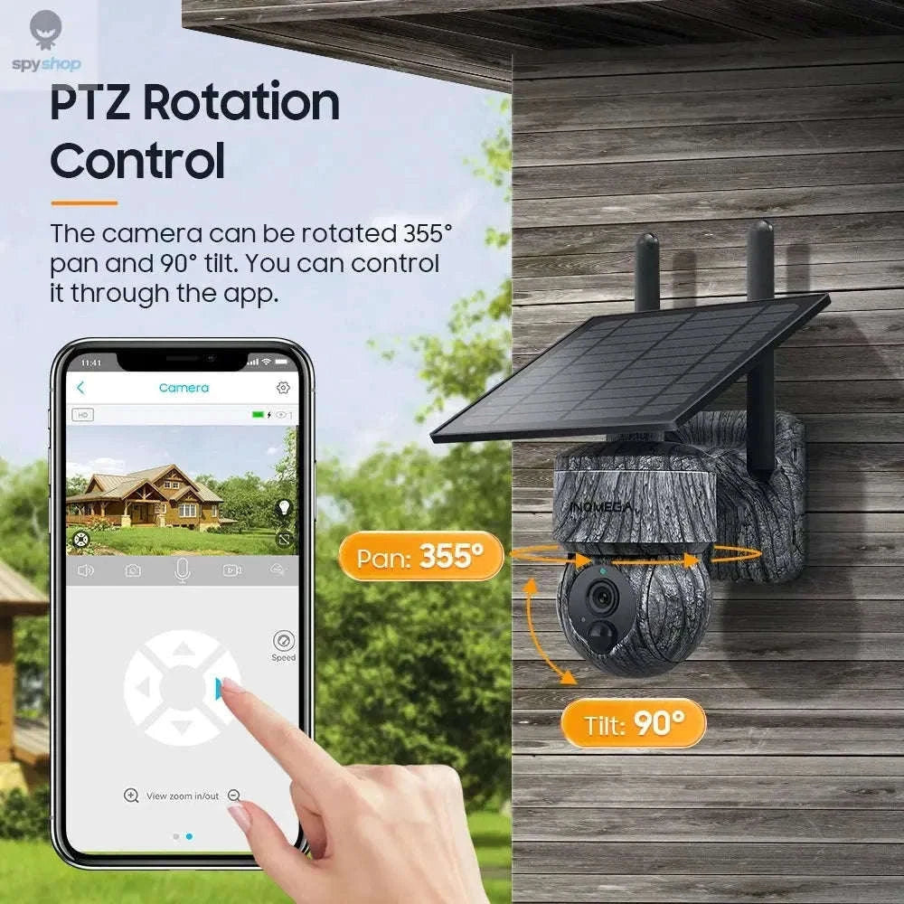 INQMEGA Solar PTZ Security Camera 5MP Wireless Night Vision-5MP WIFI 128GB / Saudi Arabia