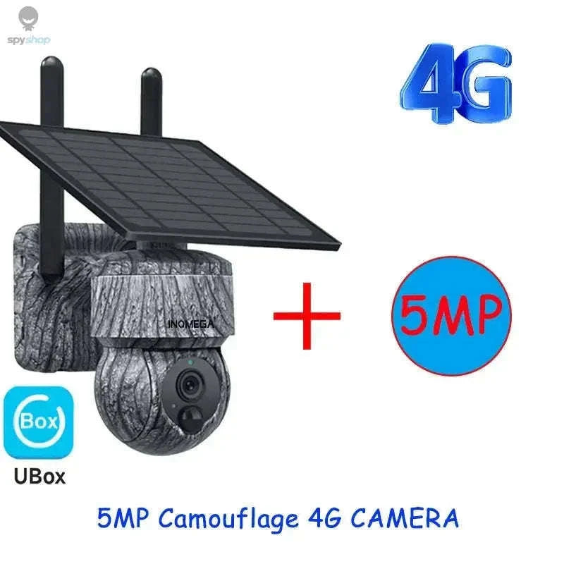 INQMEGA Solar PTZ Security Camera 5MP Wireless Night Vision-5MP WIFI 128GB / Saudi Arabia