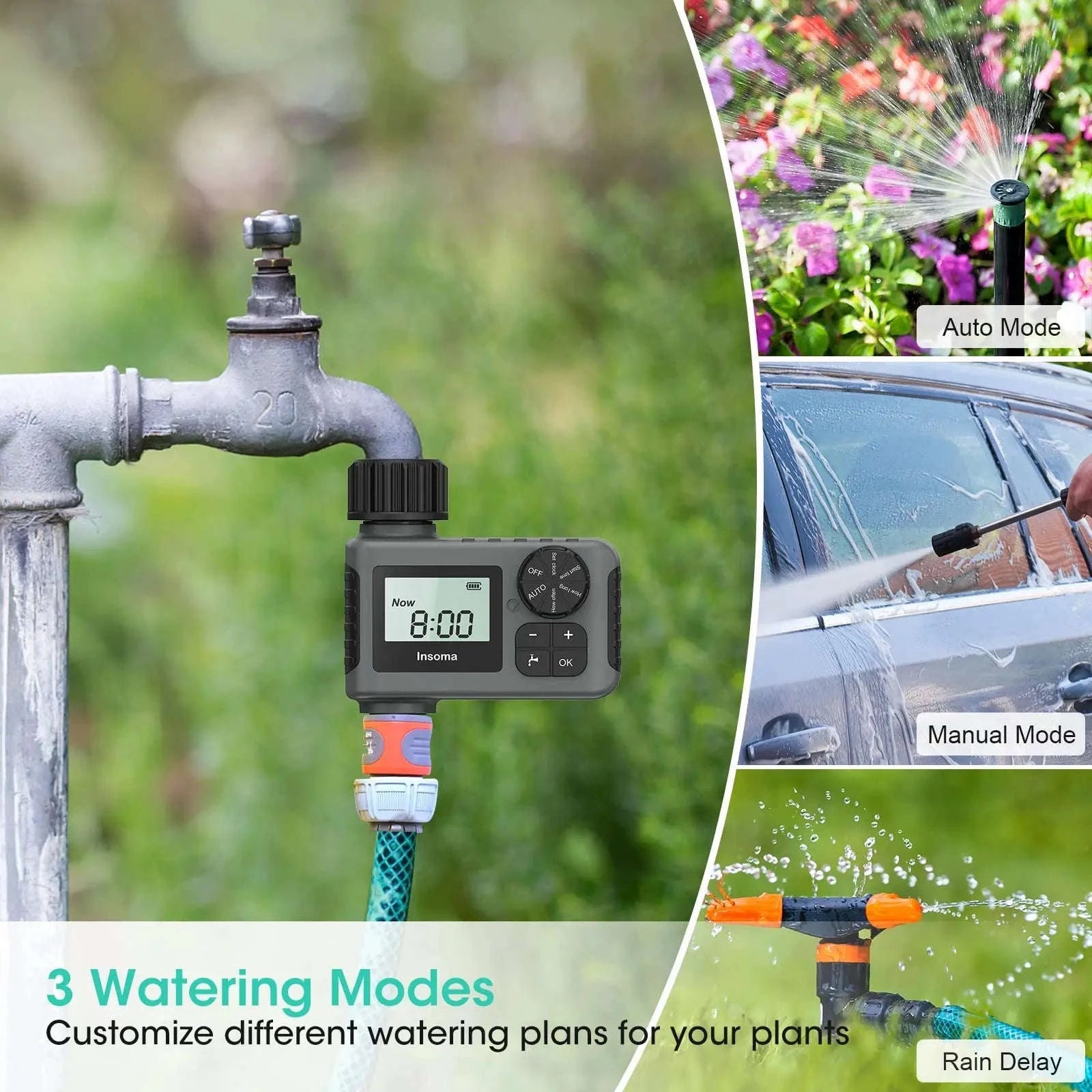 Insoma Automatic Water Timer Intelligent Irrigation System-NPT type