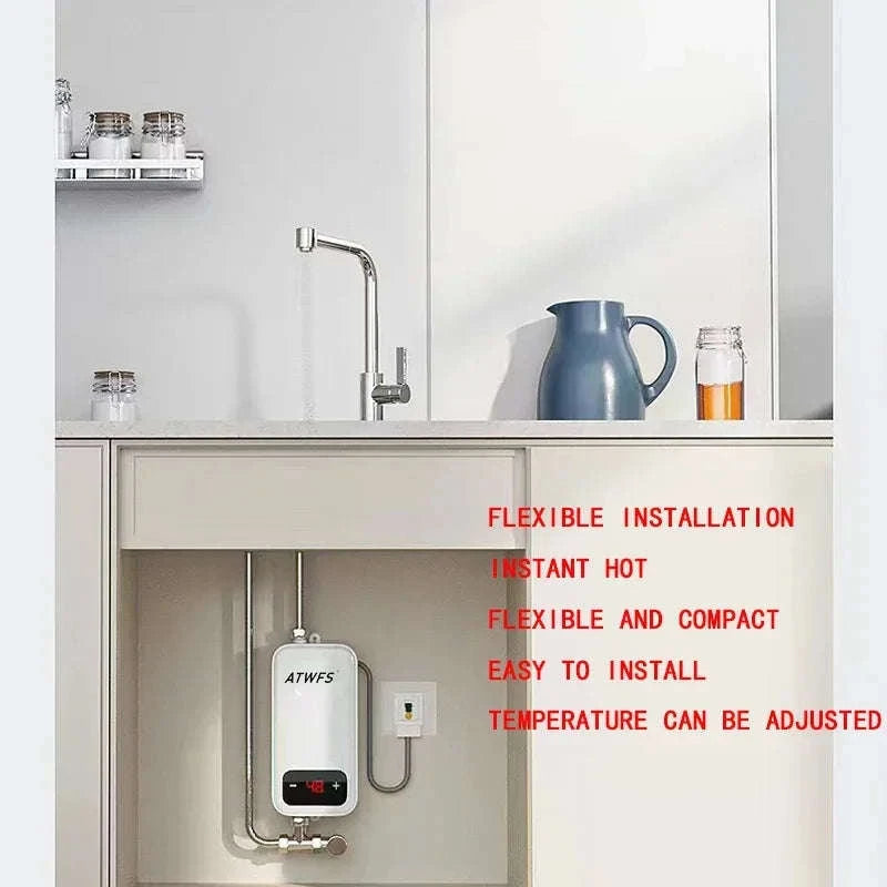 Instant Water Heater 220V 4600W for Bathroom and Kitchen-EU Plug