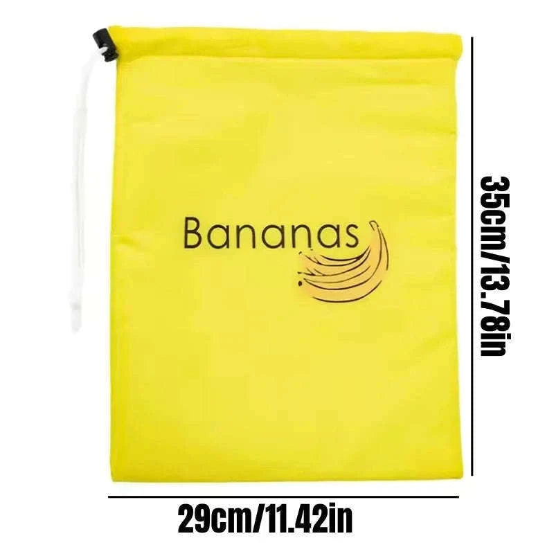Insulated Banana Preserve Bag for Fresher Fruit on the Go-Yellow 1pc