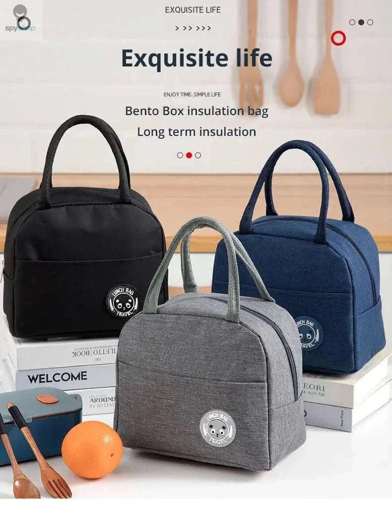 Insulated Lunch Bag for Fresh Meals on the Go-Black