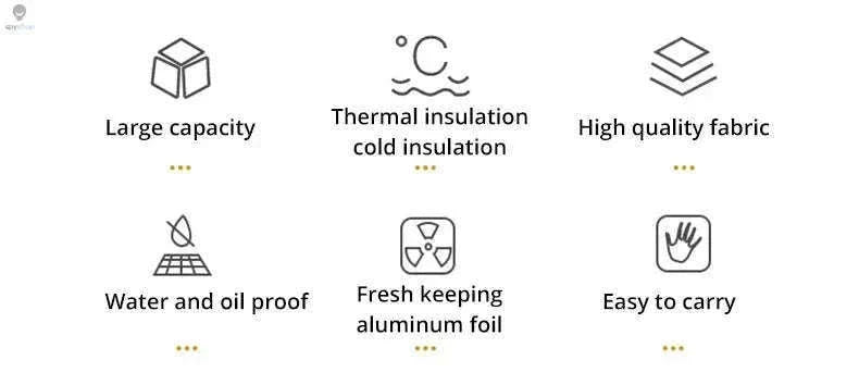 Insulated Lunch Bag for Fresh Meals on the Go-Black