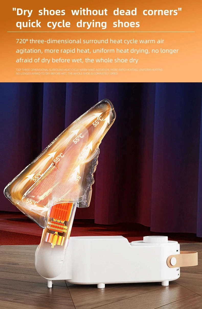 Intelligent Shoe Dryer with Deodorizing and Sterilizing Technology-White EU / EU / China Mainland