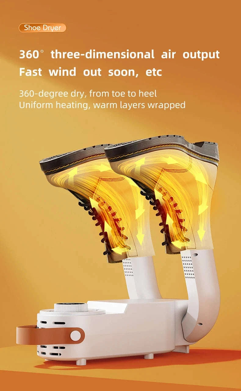 Intelligent Shoe Dryer with Deodorizing and Sterilizing Technology-White EU / EU / China Mainland