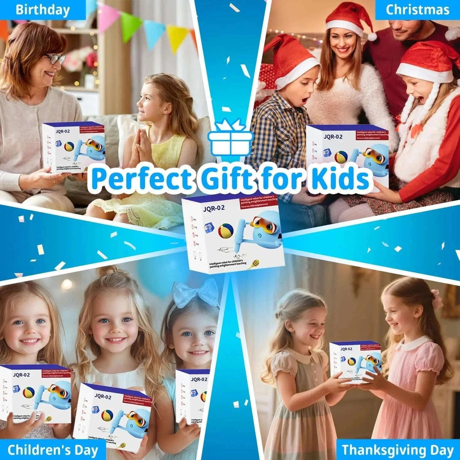 Interactive Drawing Robot for Kids with 100 Cards and Pens-Pink