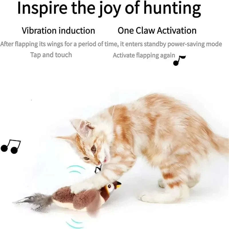 Interactive Flapping Bird Cat Toy-1pc / China Mainland
