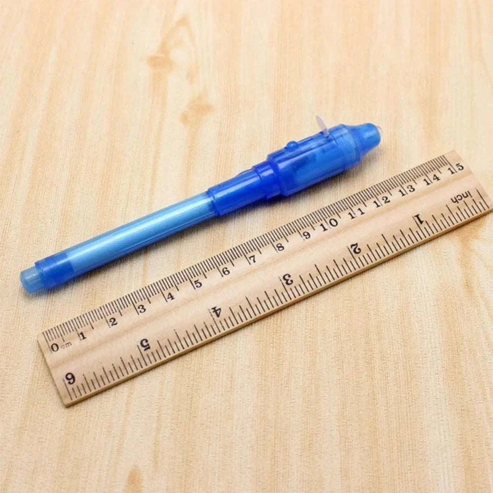Invisible Ink Pens 4-Pack with UV Light for Secret Messages-Red
