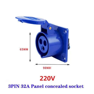 IP44 Industrial Plug and Socket Waterproof Connector-32A 3P