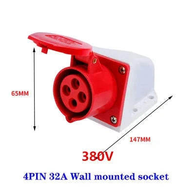 IP44 Industrial Plug and Socket Waterproof Connector-32A 3P