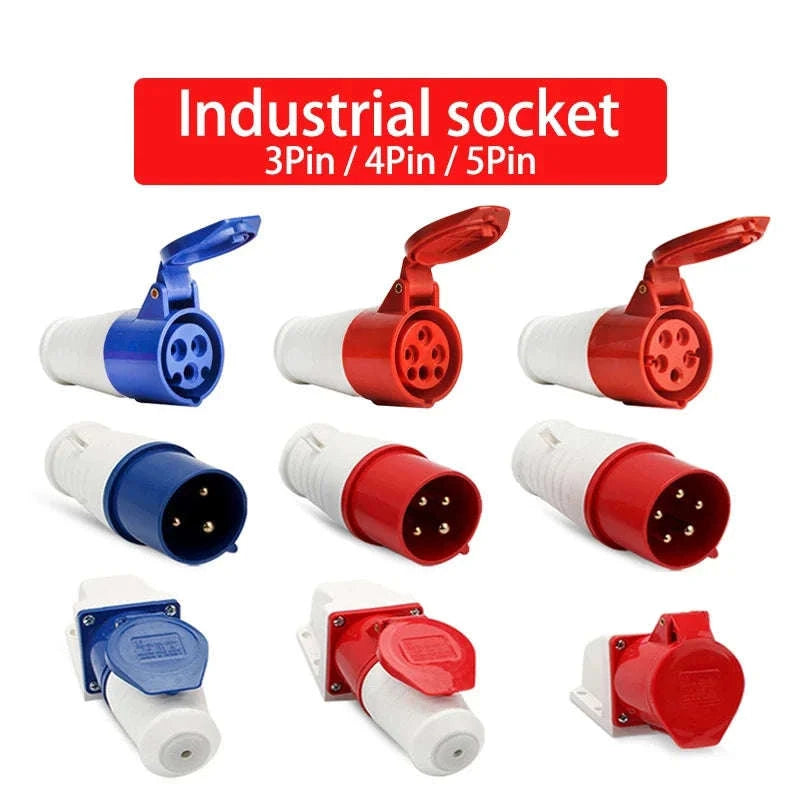 IP44 Industrial Plug and Socket Waterproof Connector-32A 3P