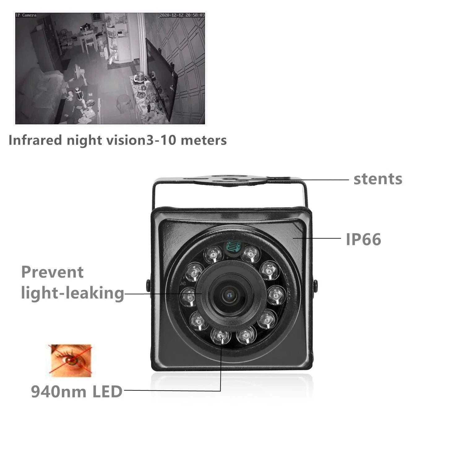 IP66 Waterproof Mini 940nm IR USB Camera Full HD-1080P USB 2.0 / 3.6mm