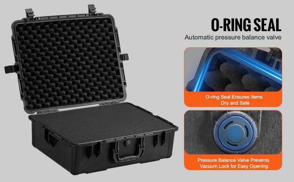IP67 Waterproof Hard Case with Custom Foam & Secure Lock Design-1.6 cu.ft 2 Handles / United States