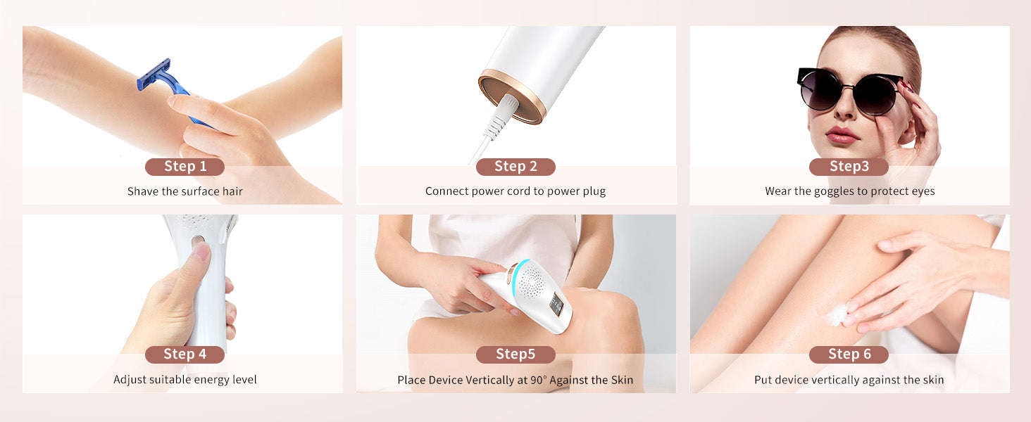 IPL Hair Removal Device with 999,900 Flashes for Full-Body Use-AI01D / US Plug / United States