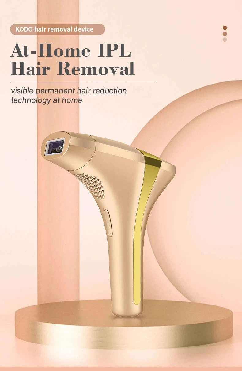 IPL Laser Hair Removal Device with Ice Cooling, 4-in-1 Face & Body-golden / JP / China Mainland