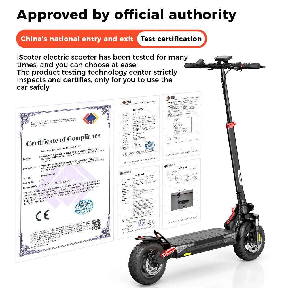 iScooter iX3 Electric Scooter for Off-Road and City Riding-france
