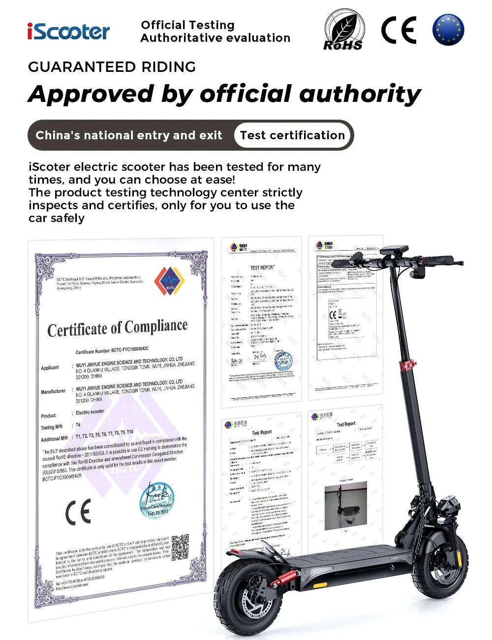 iScooter iX4 Electric Scooter 800W Off‑Road Power-spain