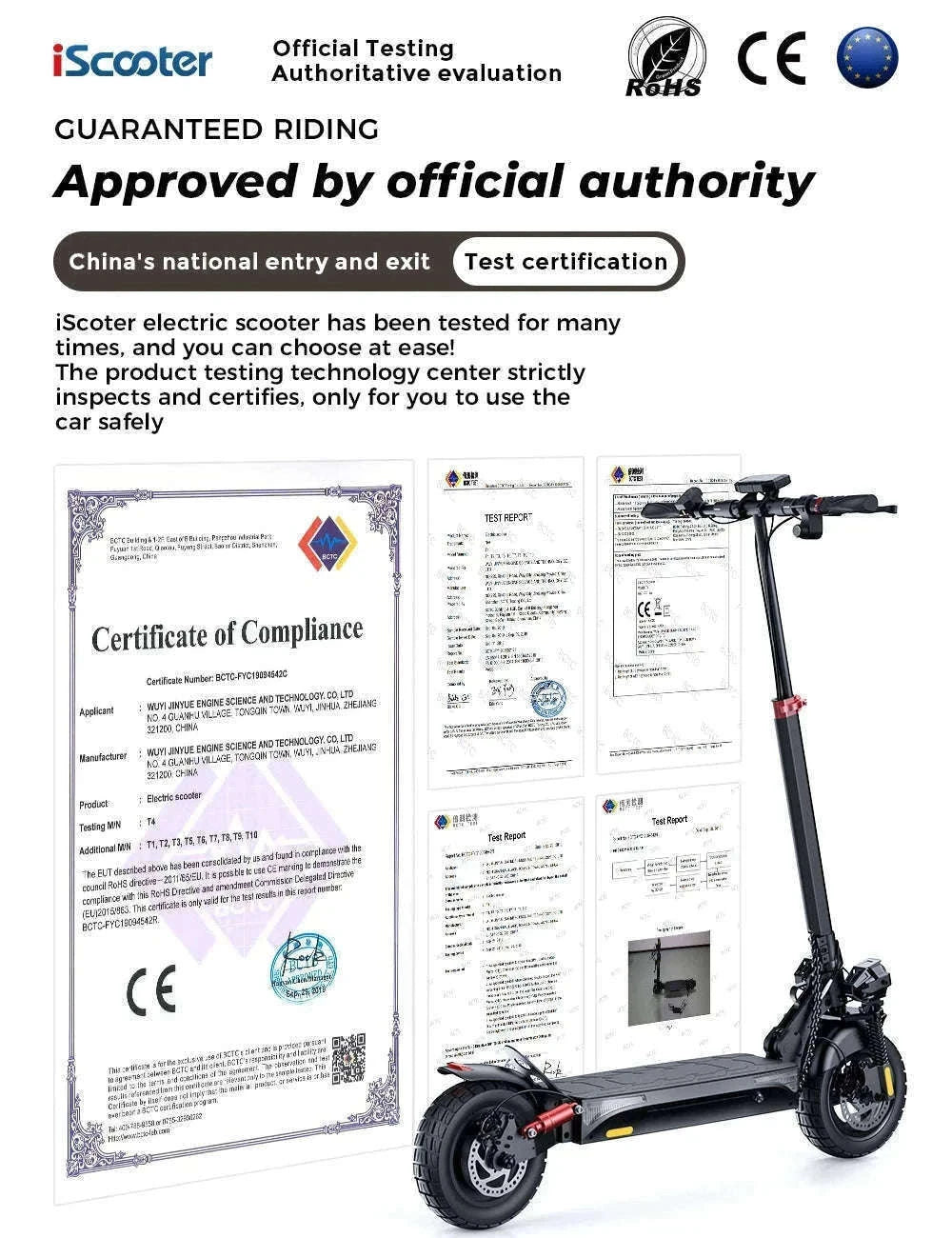 iScooter iX4 Electric Scooter 800W Off-Road Power-spain