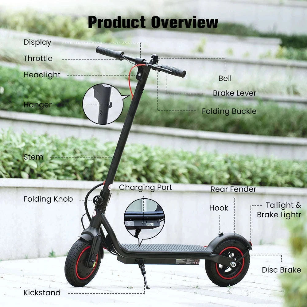 iScooter W6 Electric Scooter for Adults, 500W, 10-Inch Tires-W6 / GERMANY