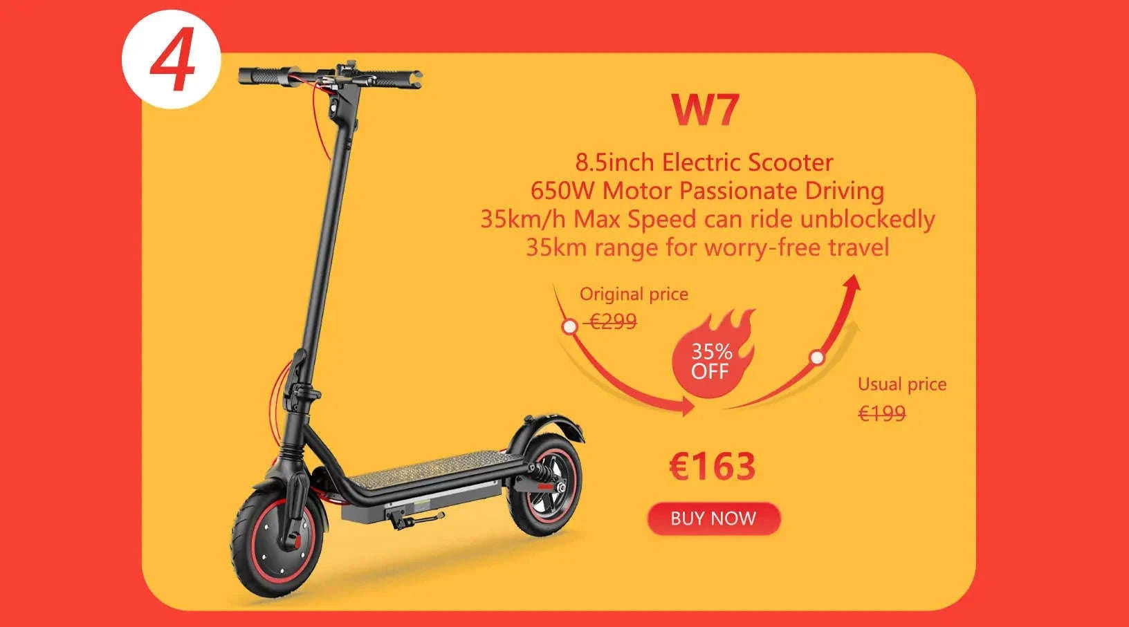 iScooter W6 Electric Scooter for Adults, 500W, 10-Inch Tires-W6 / GERMANY