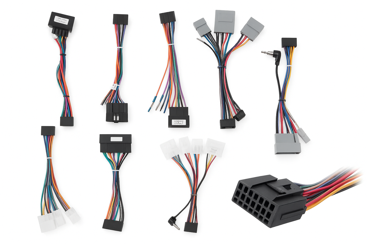 Adaptador de rádio ISO para carro, feixe de cablagem para 2DIN