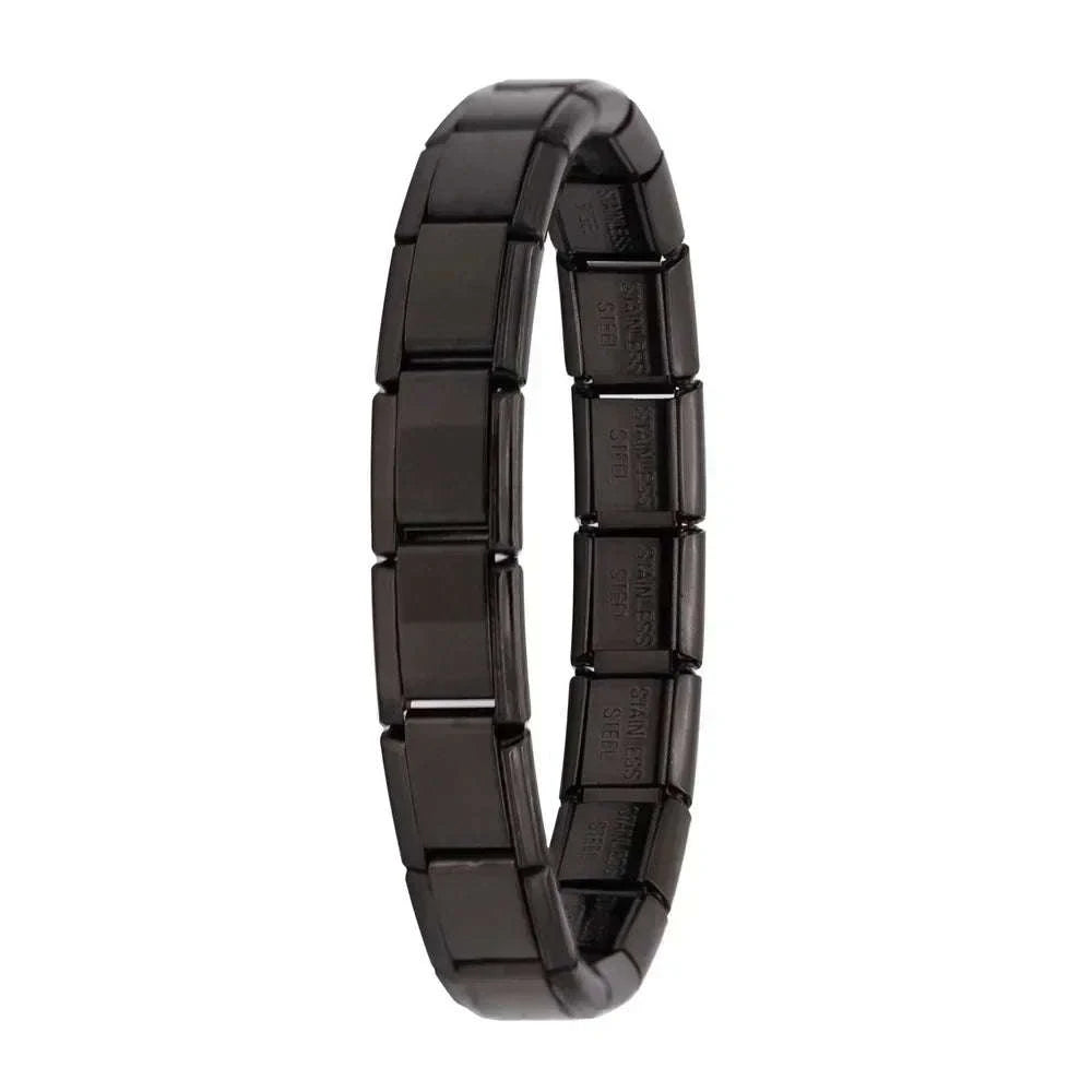 Italian Stainless Steel Charm Bracelet-B6 Silver / 17.5cm