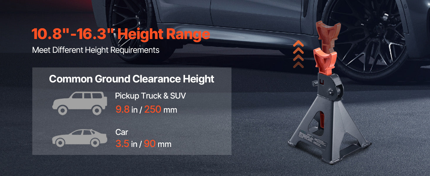 Heavy Duty Steel Jack Stands 3 Ton / 6 Ton with Locking
