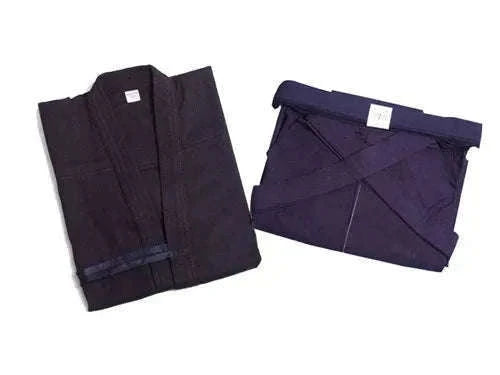 Japanese Martial Arts Uniform Set With Hakama for Kendo, Aikido & Iaido Practice-dark blue dark blue / 180