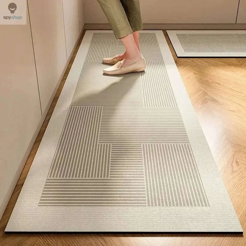 Japanese Style Diatomite Floor Mat – Soft, Fast-Drying, Modern Design-F / 40x60cm