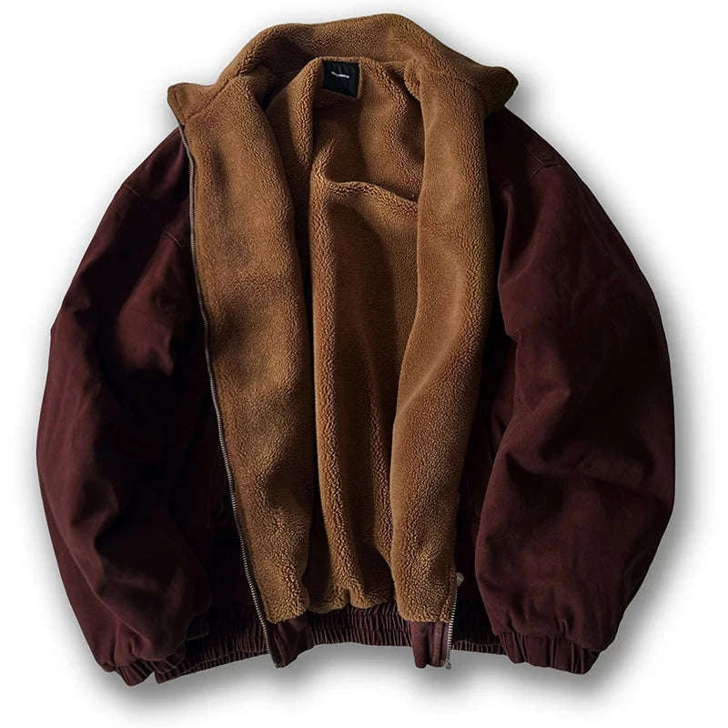 Japanese Vintage Polar Fleece Jacket for Men-Gray / M