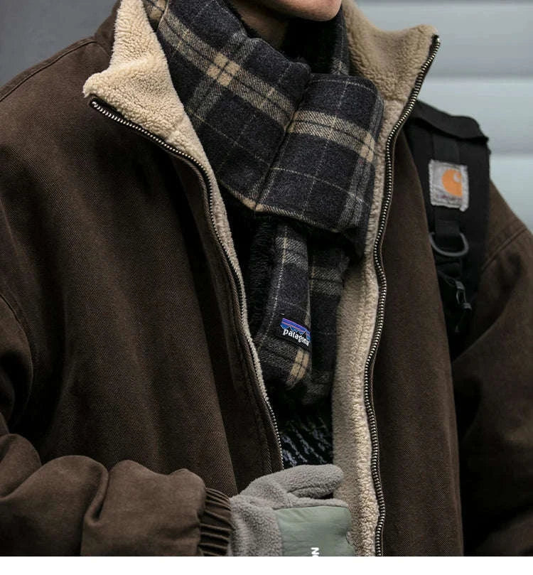 Japanese Vintage Polar Fleece Jacket for Men-Gray / M