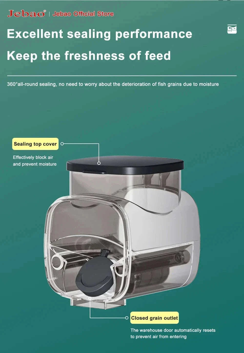 Jebao Automatic Aquarium Fish Feeder with WiFi Control-No Battery / AF-250