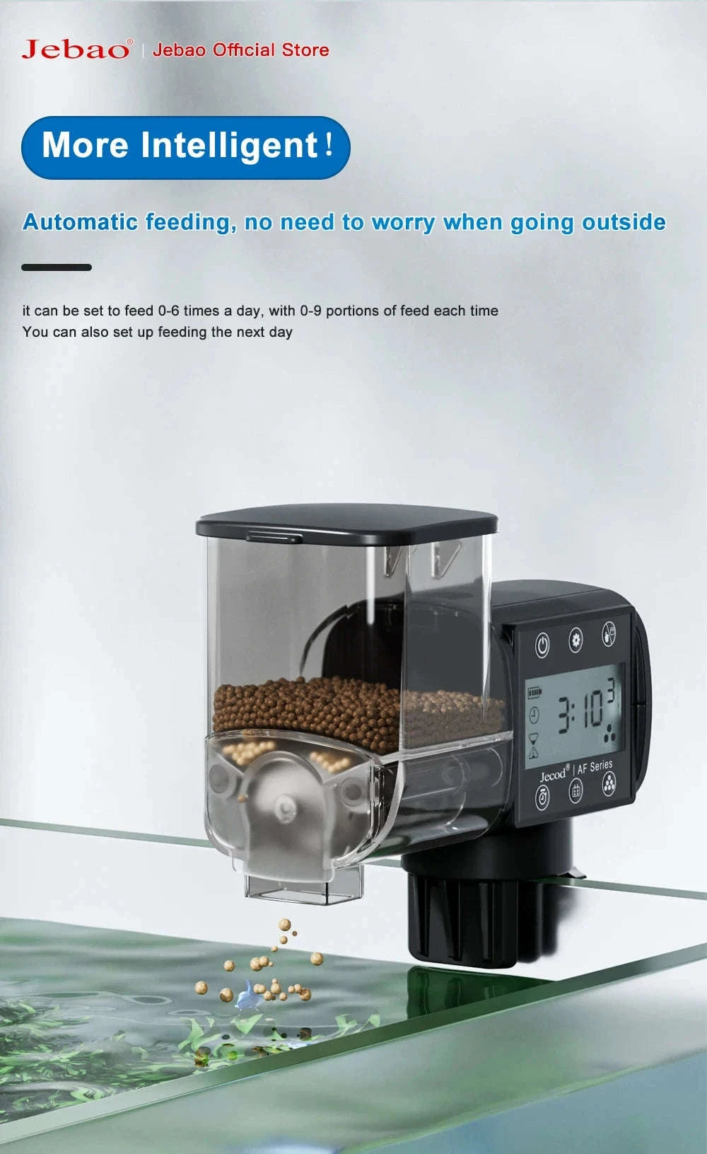 Jebao Intelligent Automatic Aquarium Fish Feeder with WiFi Control-No Battery / AF-250