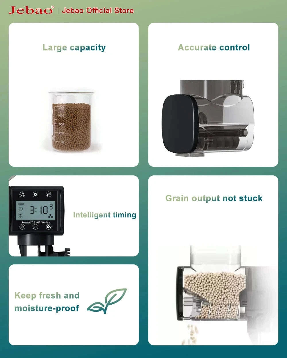 Jebao Intelligent Automatic Aquarium Fish Feeder with WiFi Control-No Battery / AF-250