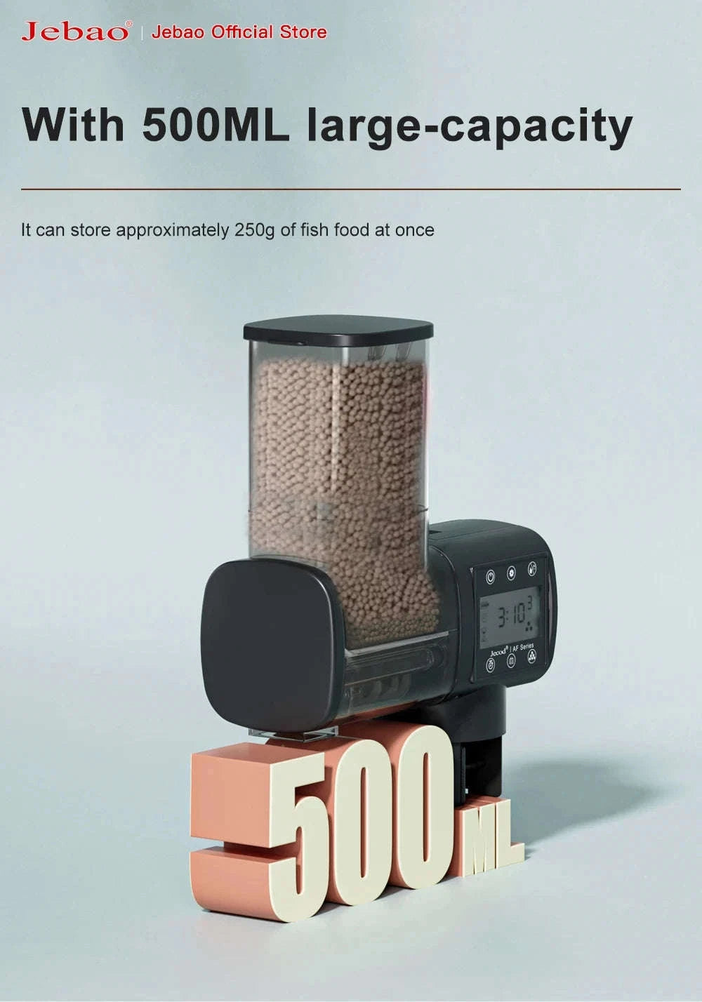 Jebao Intelligent Automatic Aquarium Fish Feeder with WiFi Control-No Battery / AF-250