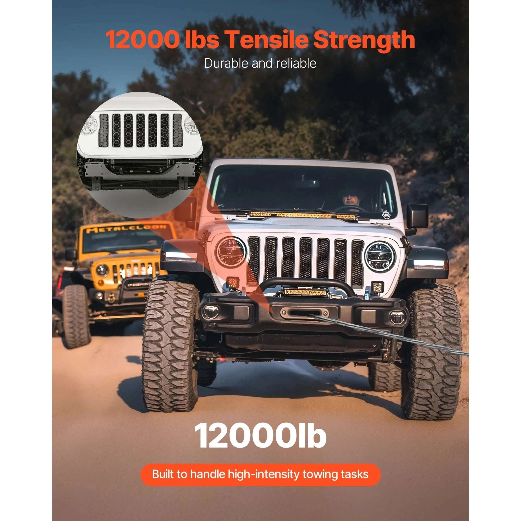 Jeep JL/JT Winch Mount Hitch Plate with Dual Mounting Options-12000 lbs / GERMANY