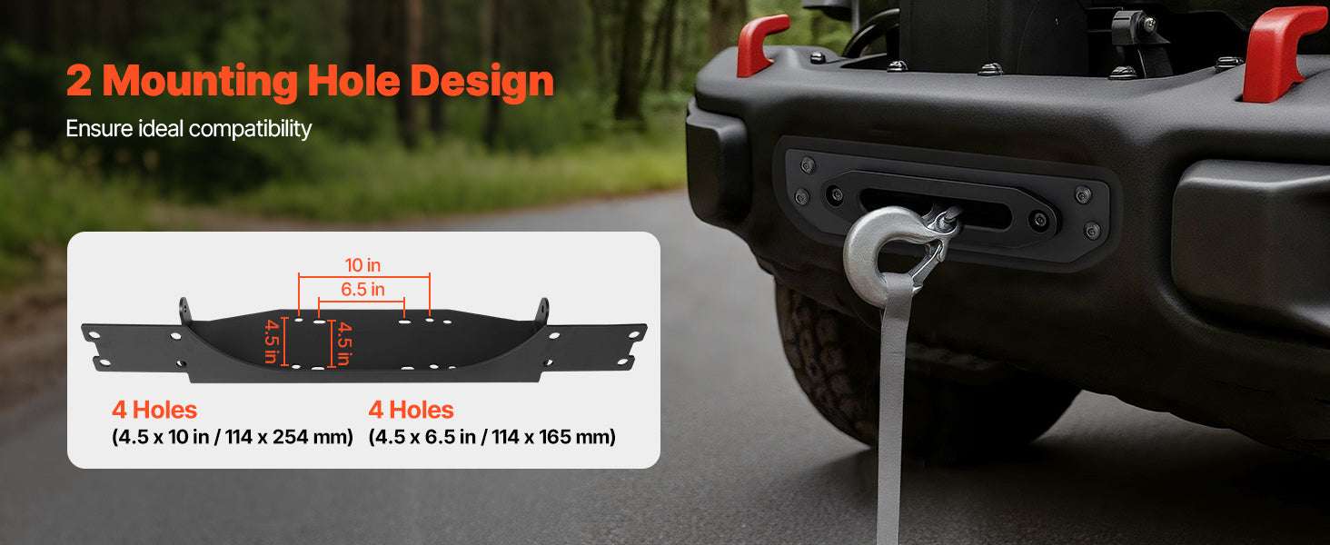 Jeep JL/JT Winch Mount Hitch Plate with Dual Mounting Options-12000 lbs / GERMANY