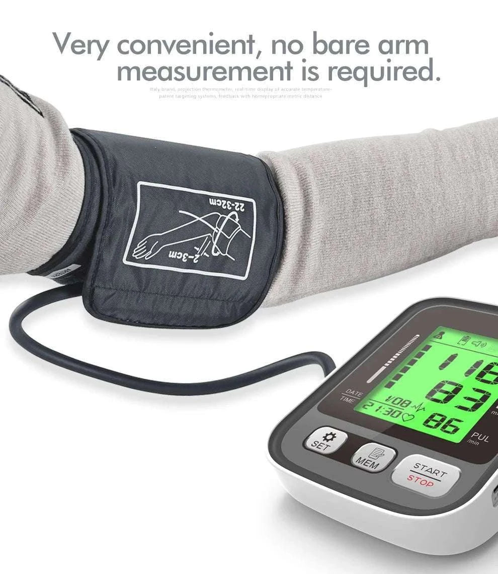 JianYouCare Digital Arm Blood Pressure Monitor with Voice and Backlight-En voice 22-42cm