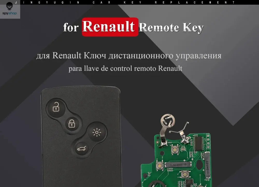 jingyuqin 433MHz ID46-PCF7952A Chip Smart Remote Car Key Card Fob For Renault Megane 3 Laguna 3 Scenic Fluence Keyless HandsFree Spy-shop.com
