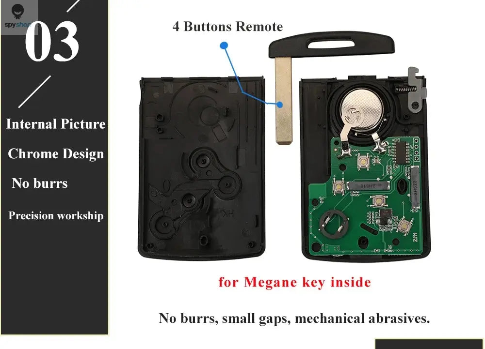 jingyuqin 433MHz ID46-PCF7952A Chip Smart Remote Car Key Card Fob For Renault Megane 3 Laguna 3 Scenic Fluence Keyless HandsFree Spy-shop.com