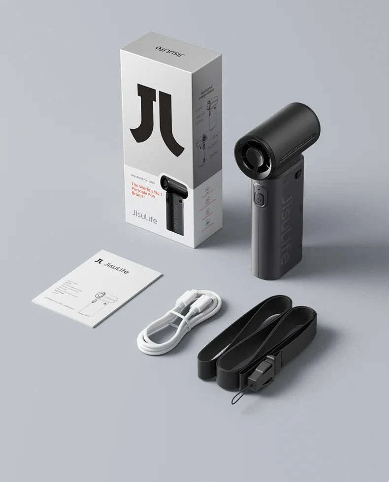 JISULIFE Handheld Turbo Fan 5 Speeds, 5000mAh Rechargeable-Pink 3600mAh / China Mainland