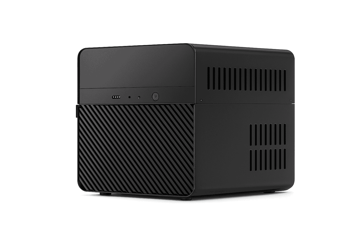 JONSBO N2 Mini ITX NAS Case with 5 Hot-Swap Bays and SFX Support-White